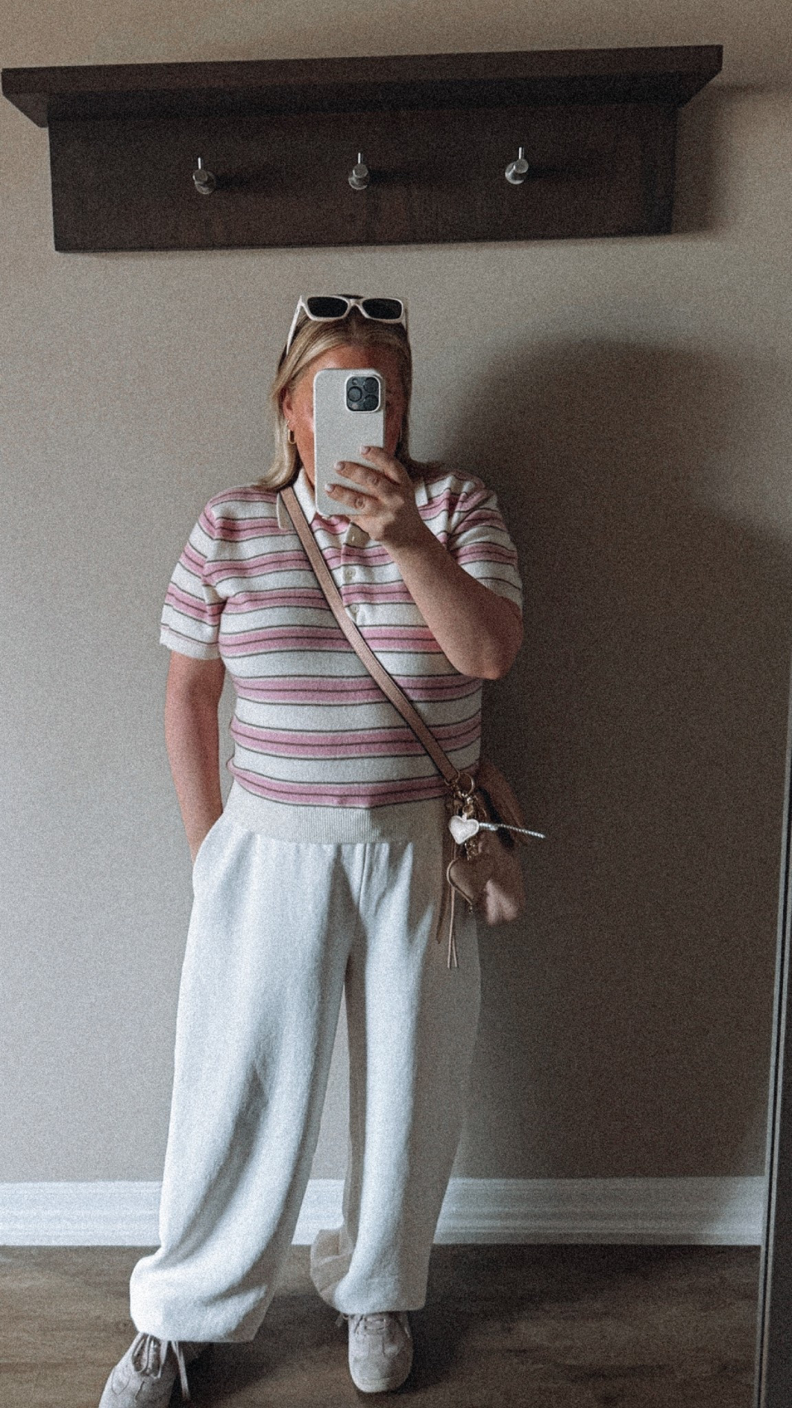 Spring fit
Top large 
Pants medium 

#LTKMidsize #LTKootd #LTKWorkwear