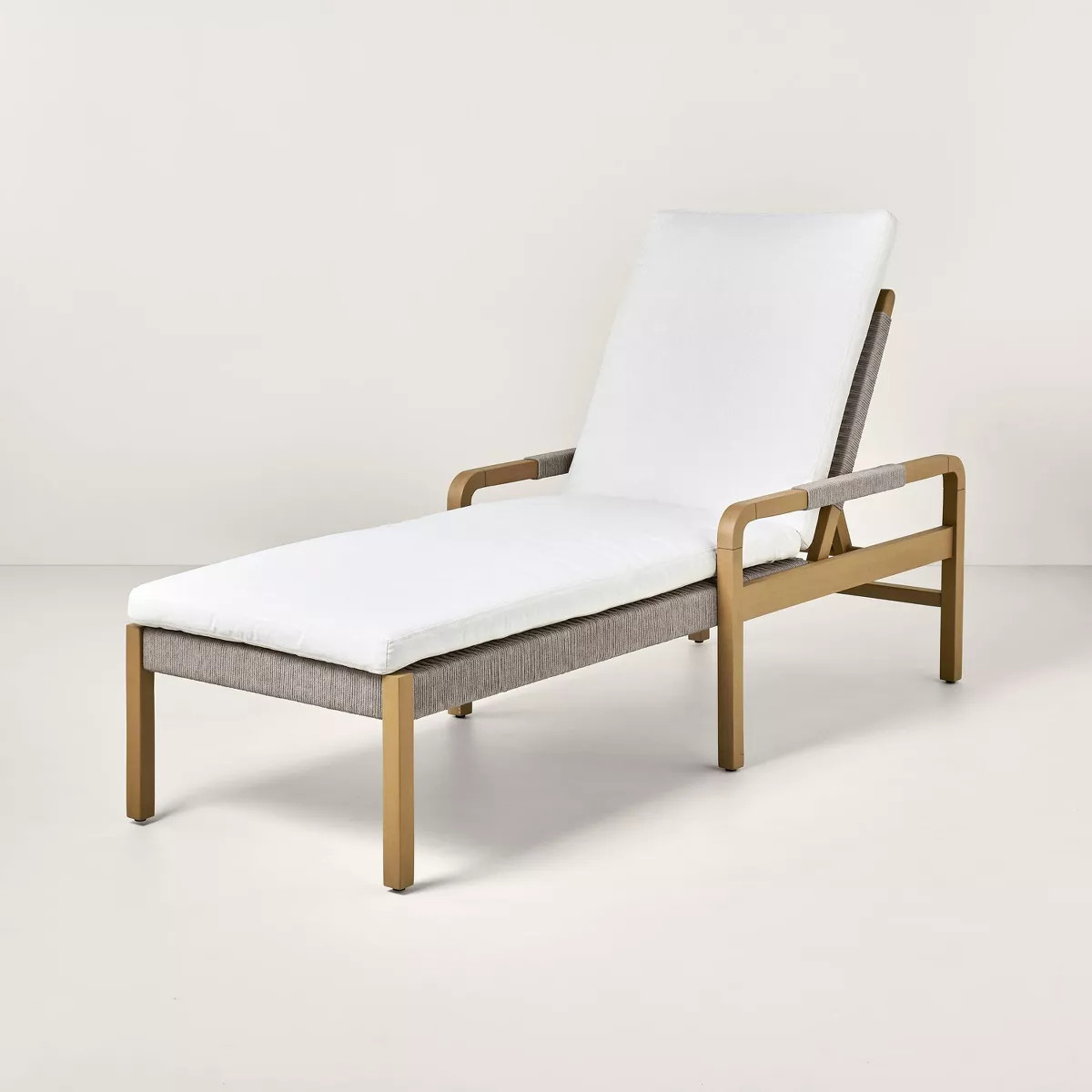 Wood & Rope Outdoor Patio Adjustable Chaise Lounge - Hearth & Hand™ with Magnolia: Pool Lounge ... | Target