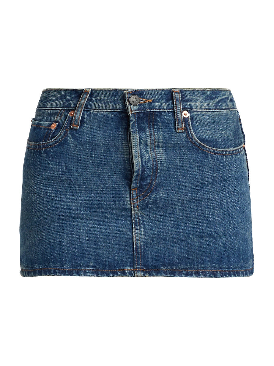 Women's Denim Micro Miniskirt - Indigo - Size 26 | Saks Fifth Avenue