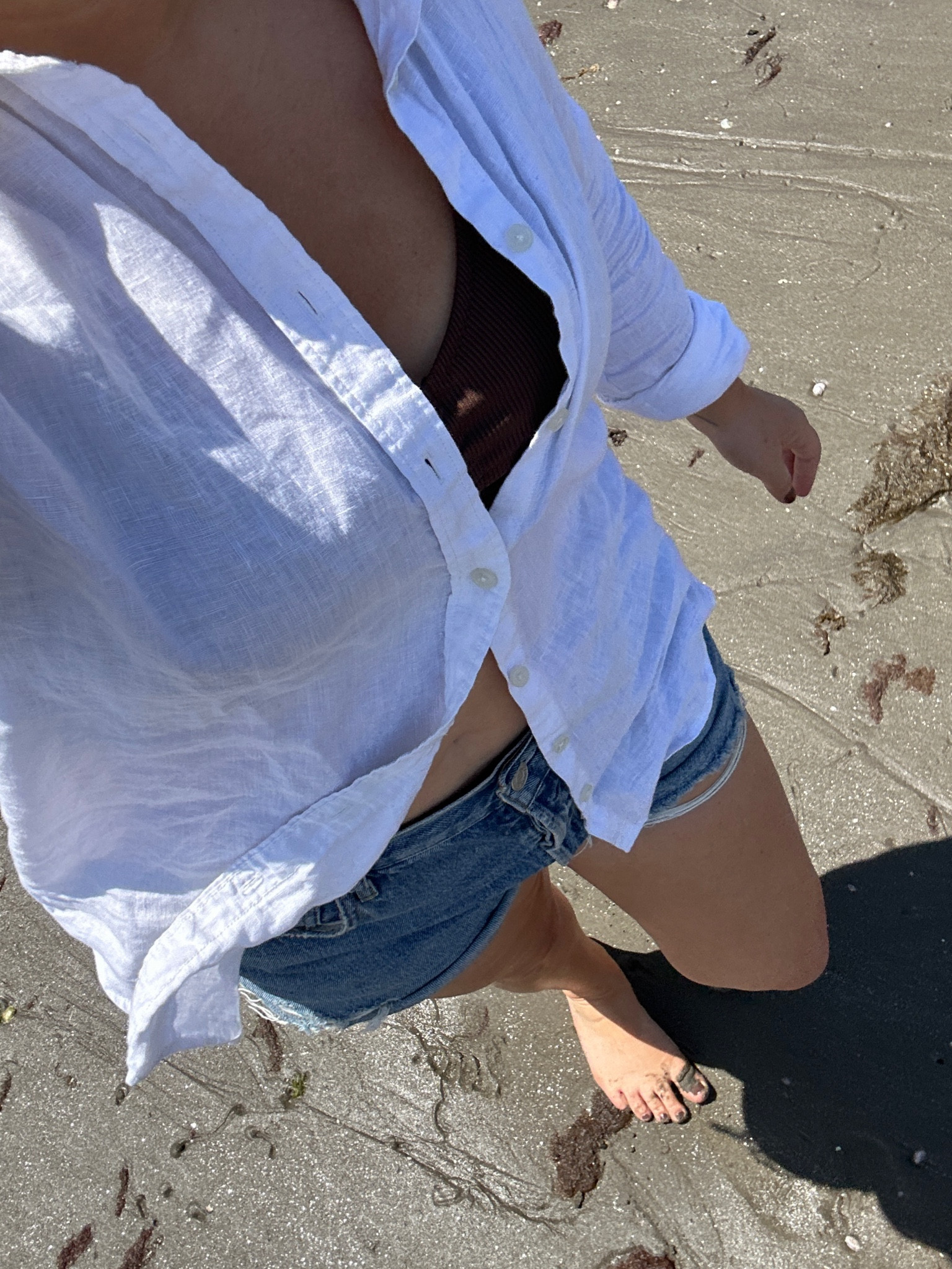 Linen shirt for the beach and agolde jean shorts 

#LTKTravel #LTKSeasonal #LTKSwim