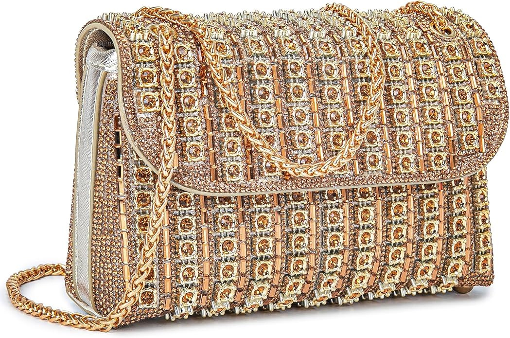 Shoulder Bags Crossbody Bag Purses Handbags Crystals Rhinestone Evening Bag for Women Clutch Purs... | Amazon (US)