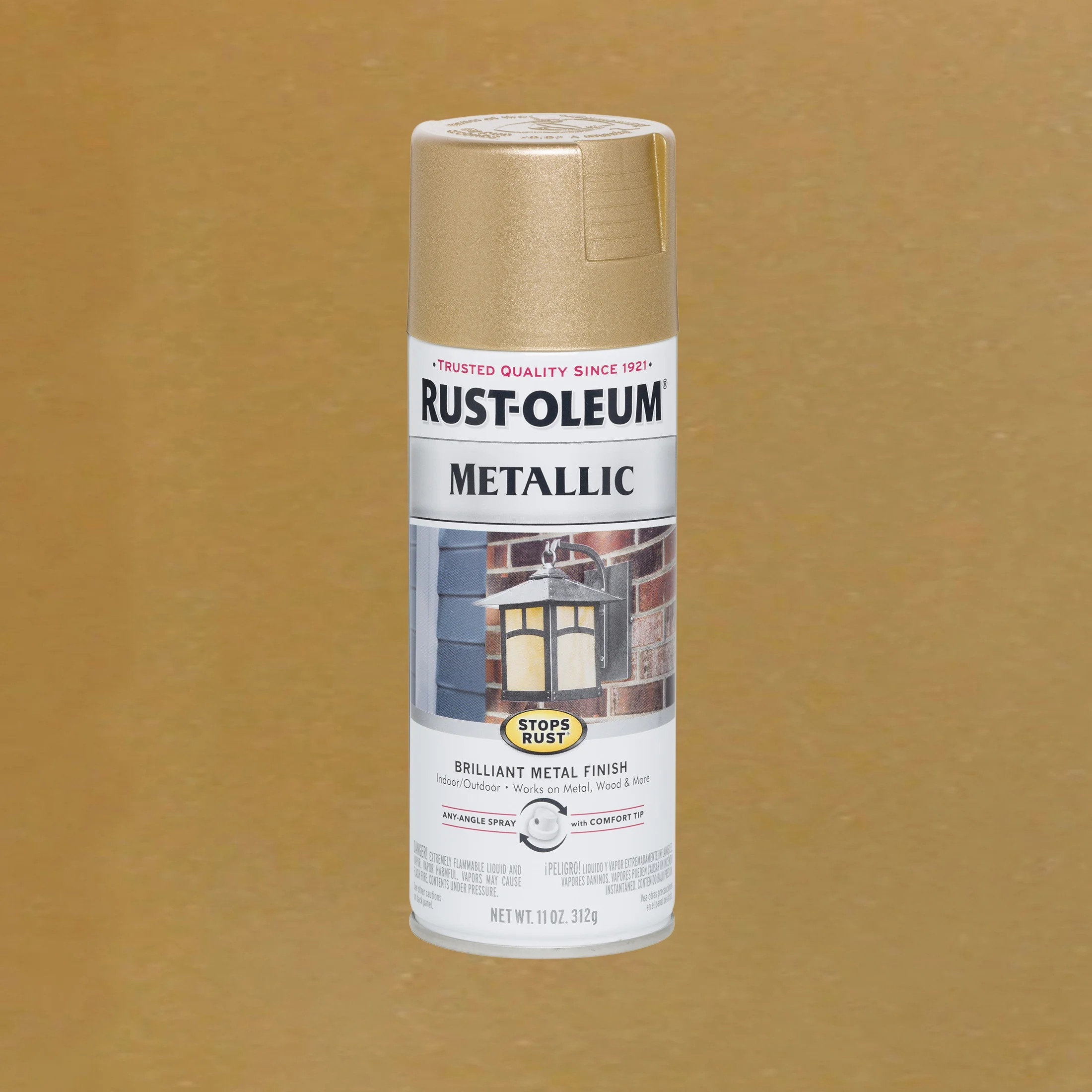 Rust-Oleum Stops Rust Vintage Metallic Spray Paint, Warm Gold | Walmart (US)