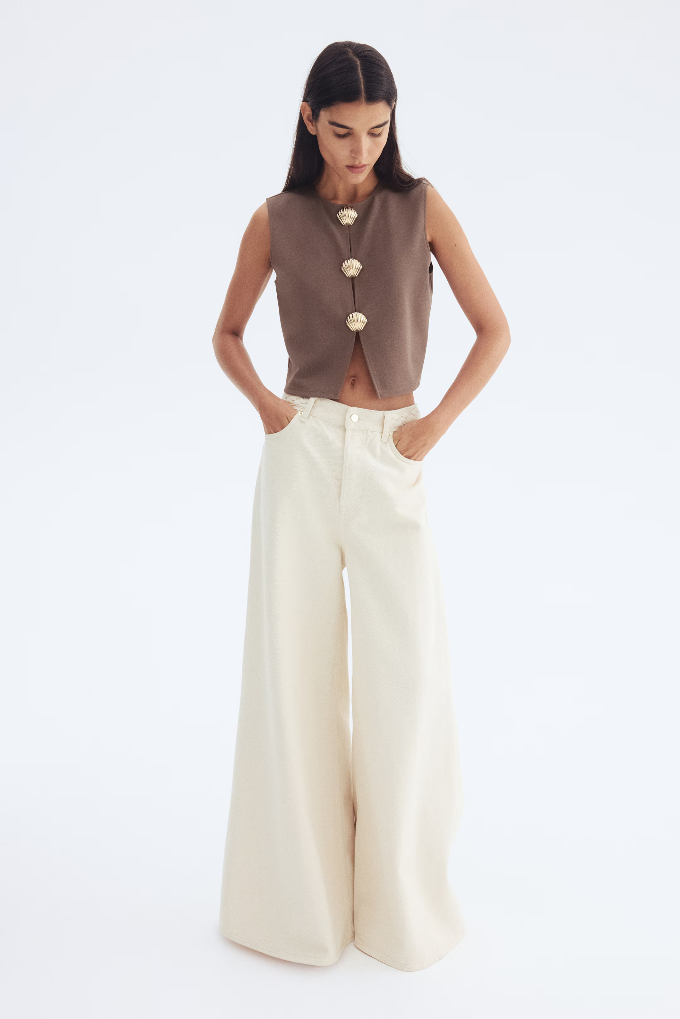 Button-decorated top | H&M (UK, MY, IN, SG, PH, TW, HK)