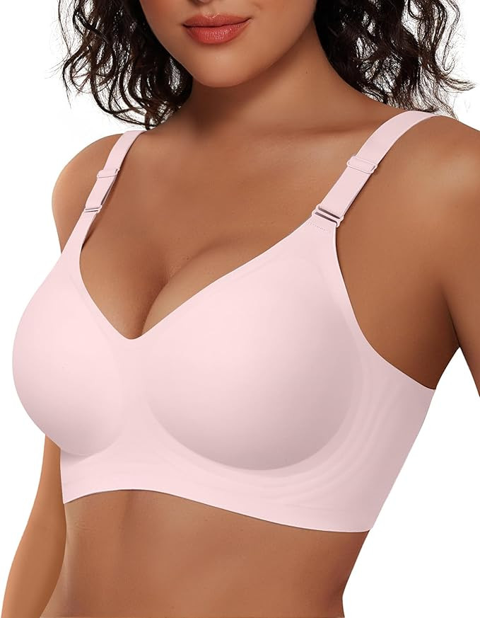 Vertvie Womens Wireless Bras No Underwire Push Up Bra Seamless Supportive Full Coverage Everyday ... | Amazon (US)