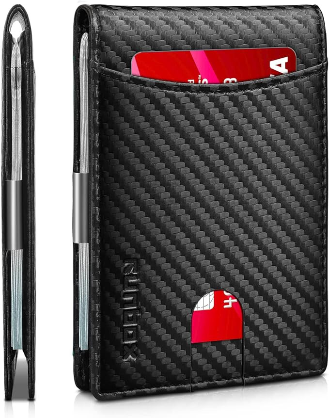 RUNBOX Slim Money Clip Wallets for Men RFID Blocking 11 Card Holder Minimalist Small Leather Bifo... | Amazon (US)