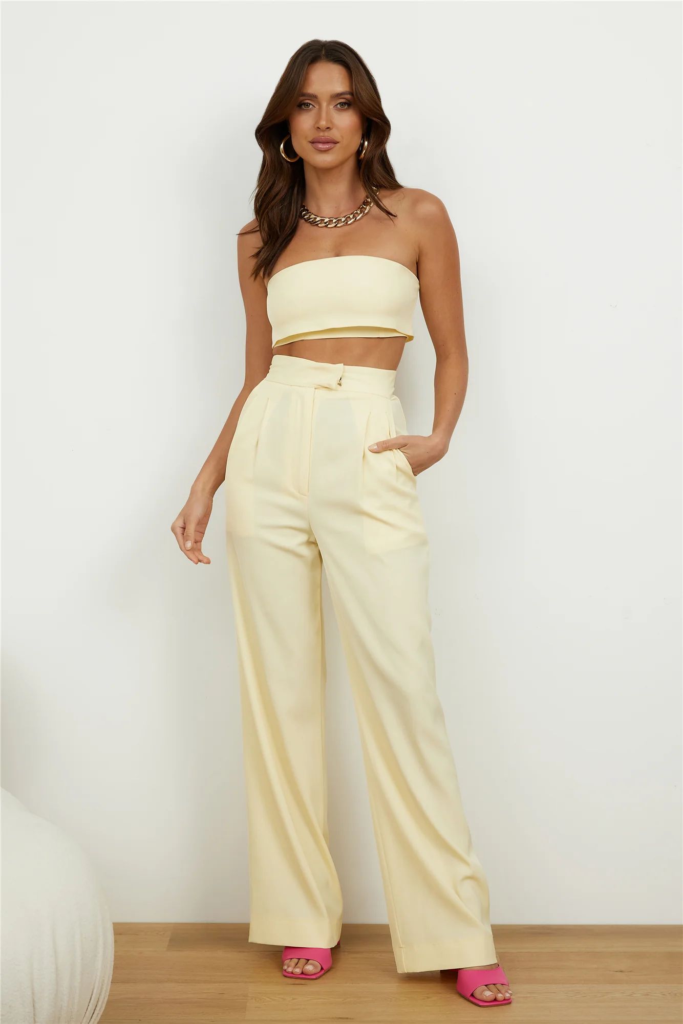 Blind Love Pants Pale Yellow | Hello Molly