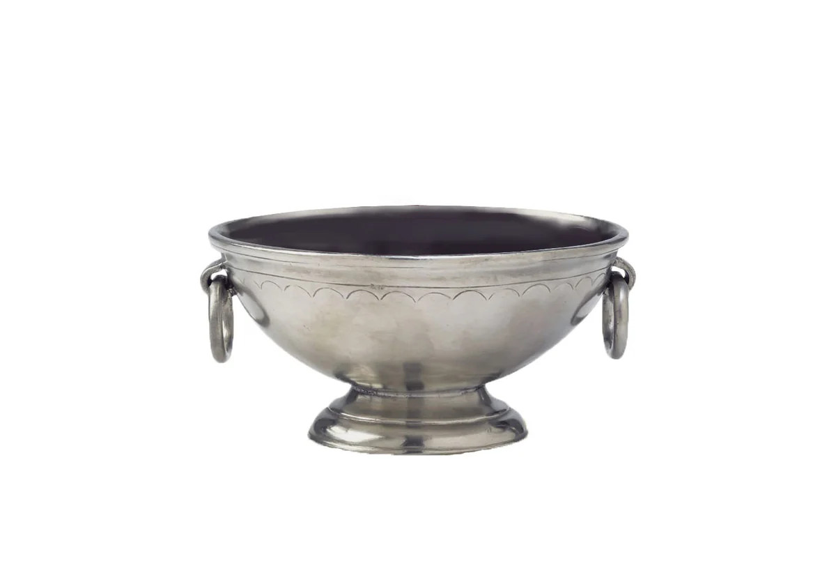 SMALL FOOTED BOWL WITH RINGS | Alice Lane Home Collection