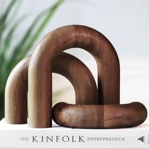 Product Elevations Wooden Arch Decor Set of 3 - Shelf Decor Aesthetic for Coffee Tables, Bookshelves, & Entryways - Acacia Wood Japandi Home Decor Accents - Modern Decorative Objects | Amazon (US)