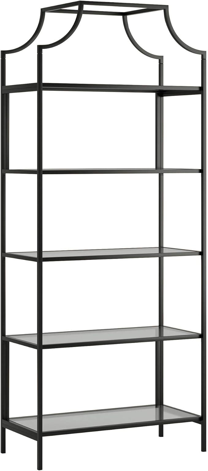 Sauder Harvey Park Bookcase/Book Shelf, Black | Amazon (US)
