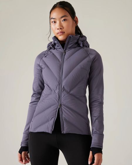 I have this jacket and love it! Currently on sale under $100. It is fitted, so size up one if you want a roomy fit. Great weight for fall and winter. Has a hood too. 

#LTKsalealert #LTKfindsunder100 #LTKfitness