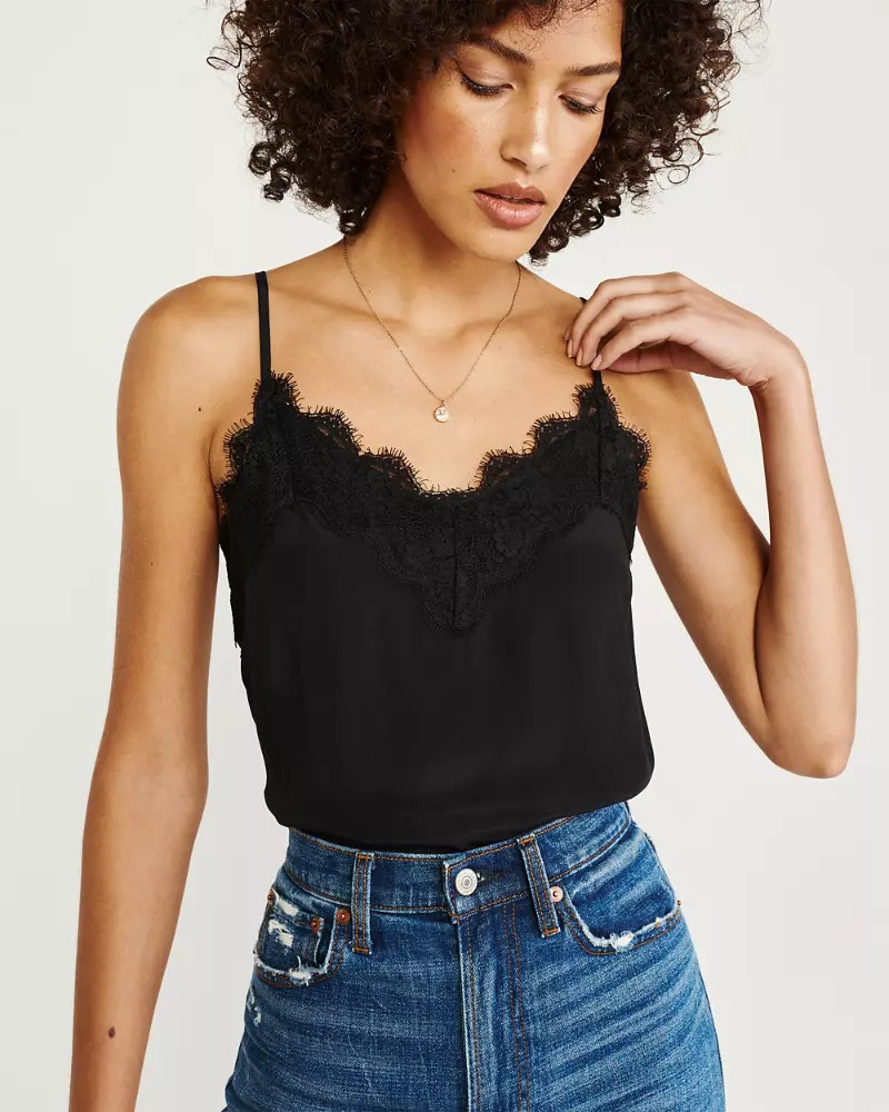 Lace-Trim Cami | Abercrombie & Fitch US & UK