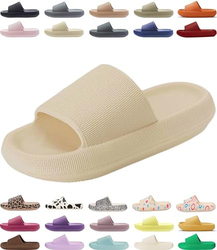 GARDMA Genuine Pillow Slippers for Women and Men | House Slides Shower Sandals | Extremely Comfy | Cushioned Thick Sole | Cloud Slides | Lightweight Non-Slip Easy to Clean | Amazon (US)