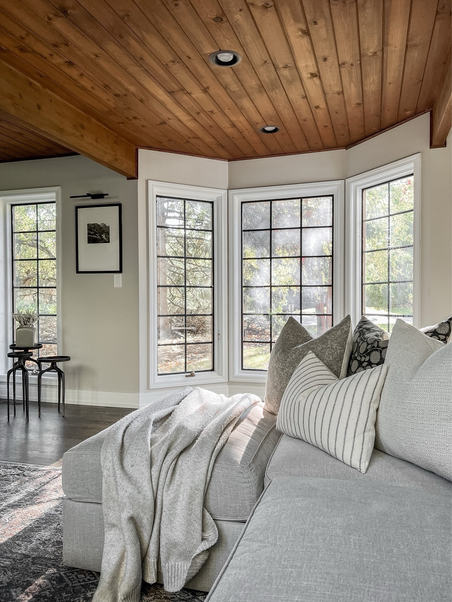The absolute coziest spot in our family room! I love this little corner. Our Lovesac customizable sectional was a top clicked item this week, and these stunning pedestal nesting tables in the corner were a top seller! 

#LTKstyletip #LTKhome