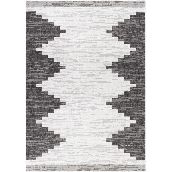 Mortimer Southwestern Black/Ivory Indoor / Outdoor Area Rug | Wayfair Professional