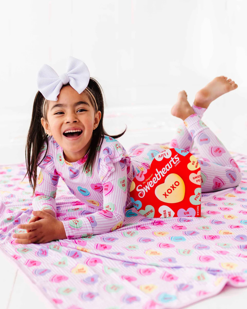 Sweethearts® Pink Stripe Two-Piece Pajama Set | Bums & Roses