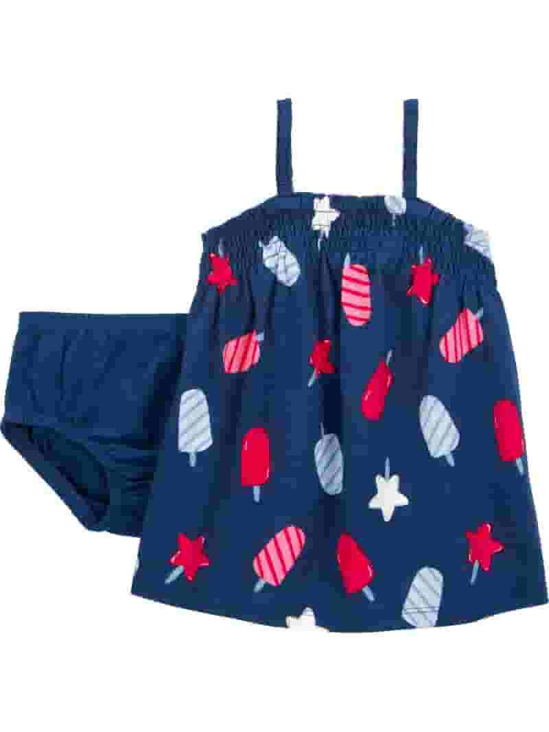 Carter's Child of Mine Baby Girl Patriotic Dress Set, 2-Piece, Sizes Newborn-12 Months | Walmart (US)