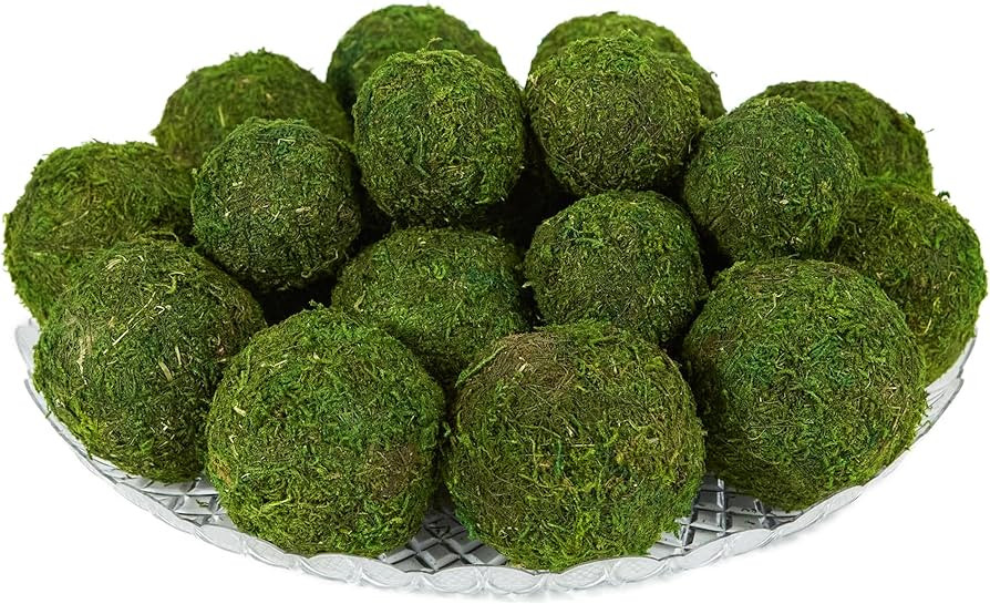 23 Pack Green Moss Balls, 15 Extra Large Moss Balls, 8 Large Moss Balls for Centerpieces, House D... | Amazon (US)