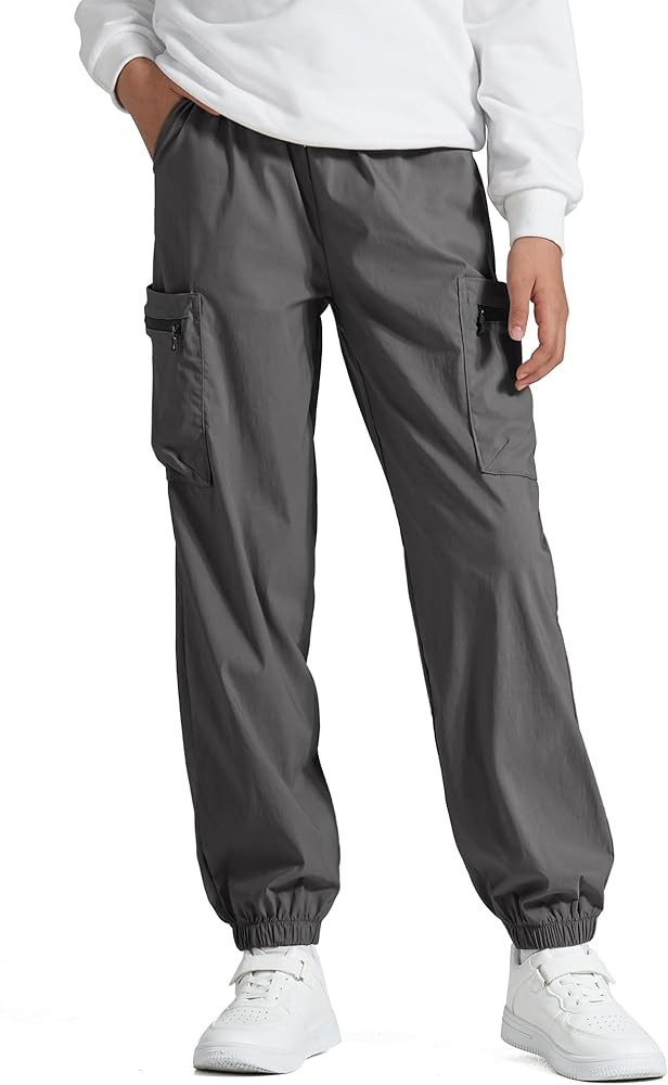 Boys Girls Cargo Pants Kids Water Resistant Hiking Pants Quick Dry Lightweight | Amazon (US)