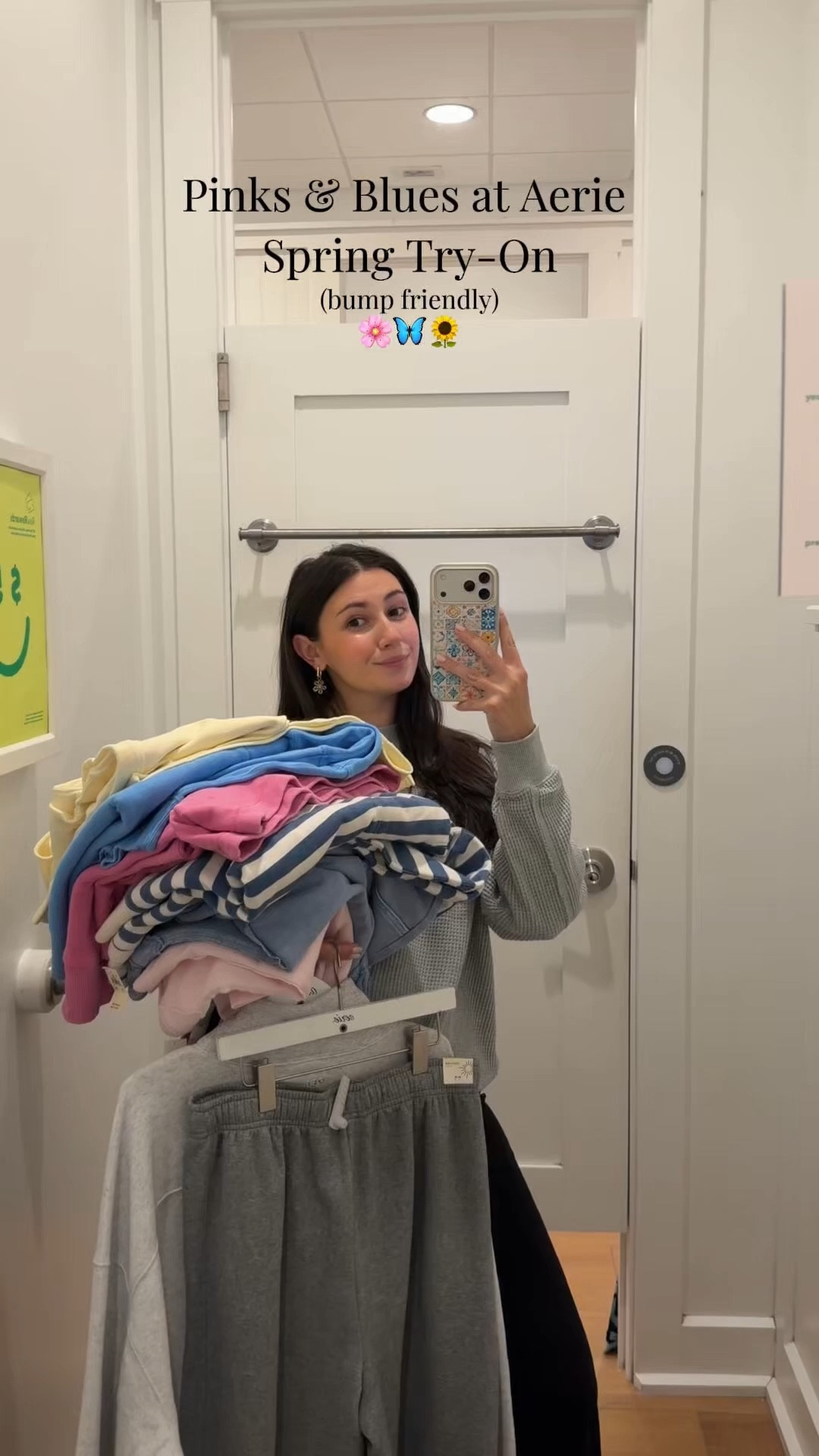 Bump Friendly Pinks & Blues @Aerie 💐💙🩷🦋🌸📖

Size medium in everything! 
Height: 5’ 4” 
Current pregnancy Weight: 160 
(Six months pregnant) 

#LTKgrwm #LTKootd #LTKBump