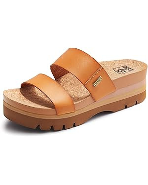 Women's Higher Platform Sandals Arch Support Beach Slides for Woman Orthotic Summer Causal Cork F... | Amazon (US)