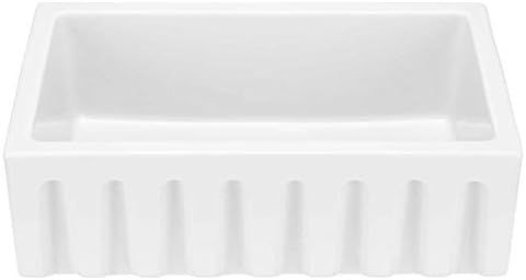 Signature Hardware 933883-30 Mitzy 30" Single Basin Fireclay Reversible Farmhouse Sink with Flute... | Amazon (US)