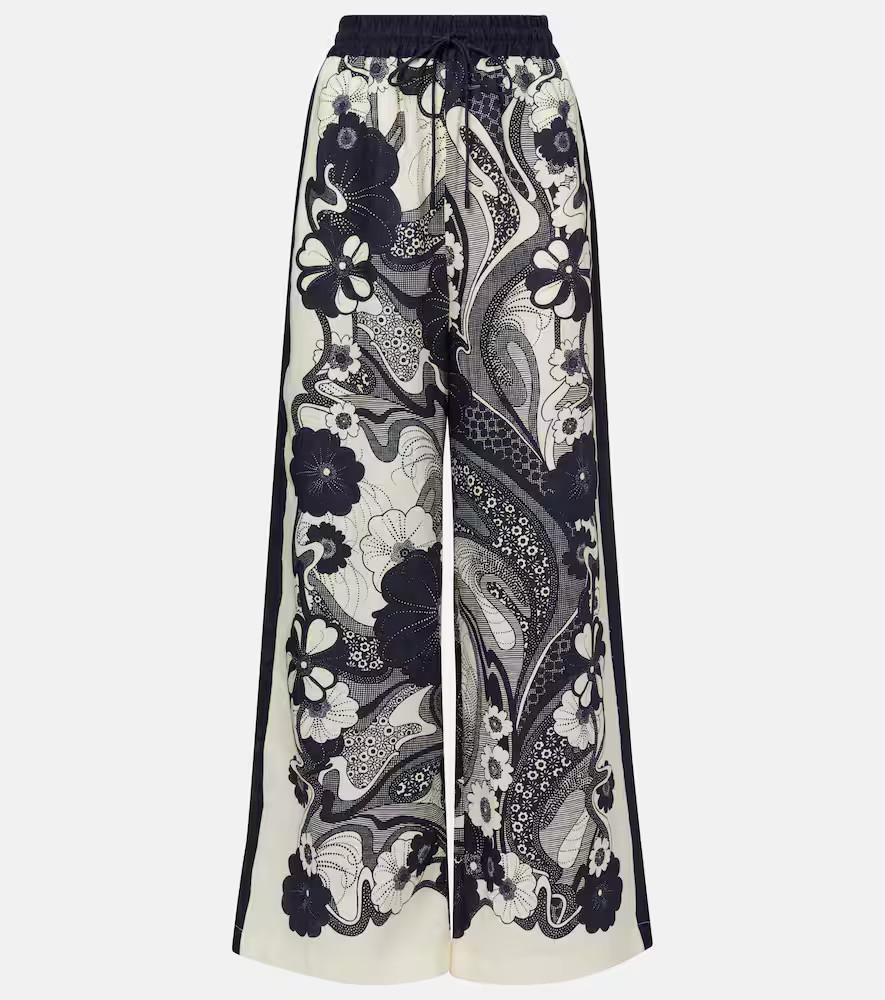 Alemais Mickey floral linen wide-leg pants | Mytheresa (UK)