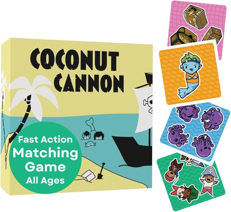 Coconut Cannon - Fast Action Pirate-Themed Matching Game for Family Fun, Ages 6+, 2-5 Players, Pe... | Amazon (US)