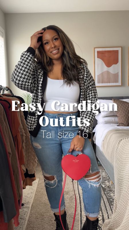 Easy Cardigan Outfits on a Tall Size 16! These are easy outfits for Thanksgiving or for Fall in general 🍁🤎🦃 #thanksgivingoutfits #falloutfits 

#LTKstyletip #LTKVideo #LTKplussize
