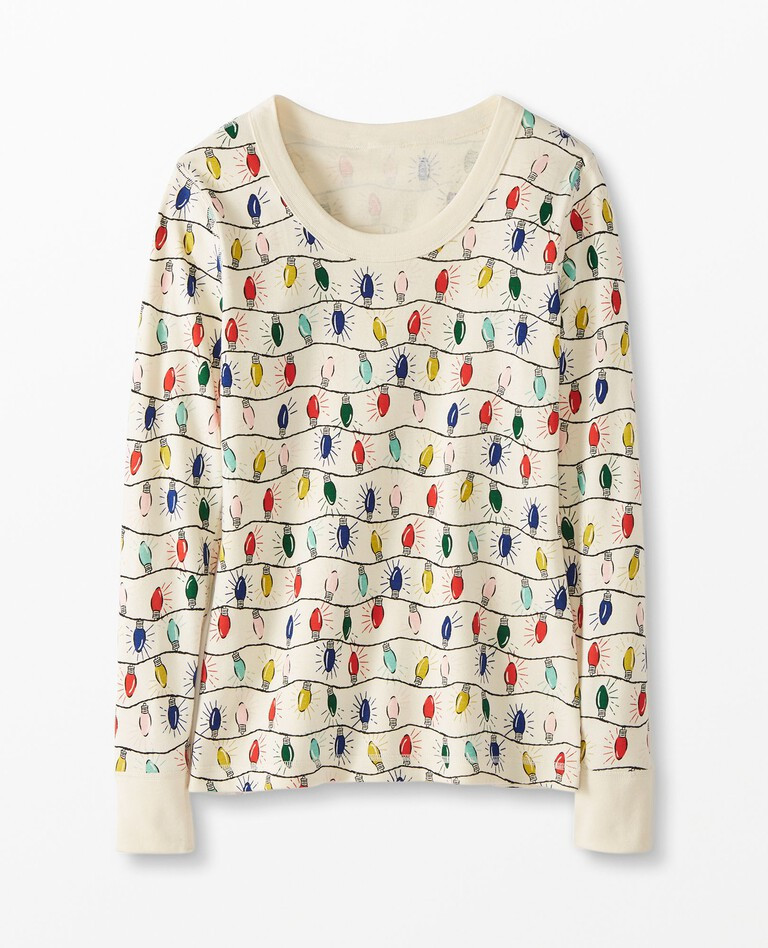 Women's Holiday Print Long John Pajama Top | Hanna Andersson