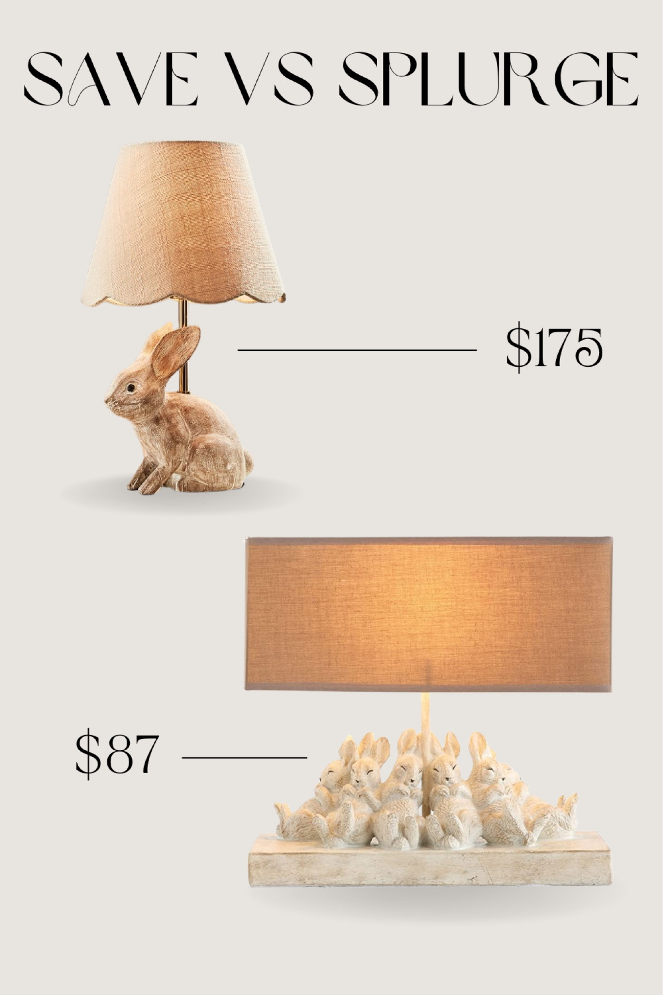 Pottery barn kids look for less, save vs splurge Amazon nursery decor, pottery barn bunny lamp vs Amazon bunny lamp 

#LTKhome #LTKbump #LTKkids