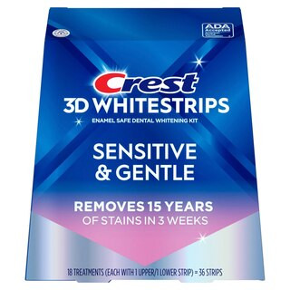 Crest 3D Whitestrips Sensitive & Gentle At-Home Teeth Whitening Kit, 18 Treatments | CVS Health