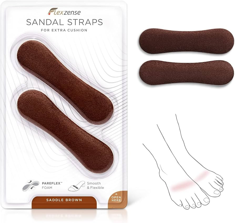 FLEXZENSE Sandal Straps | Comfort and Guard Against Any Tough Straps | 1 Pair (Saddle Brown) | Amazon (UK)