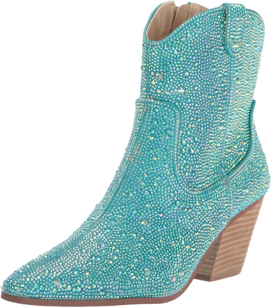 Amazon.com | Blue by Betsey Johnson Women's Diva Ankle Boot, Light Turquoise, 7.5 | Ankle & Booti... | Amazon (US)