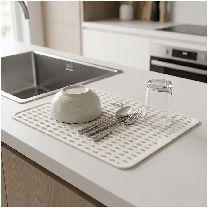 2 Pack Caketime Silicone Dish Drying Mat for Kitchen Counter Heavy Duty Silicone Mat for Kitchen ... | Amazon (US)