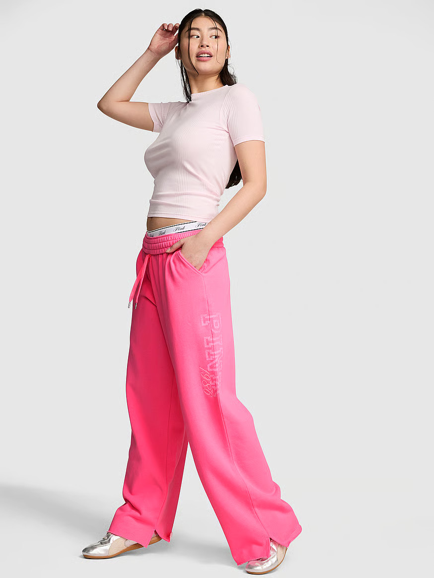 Campus Fleece™ Wide-Leg Split-Hem Sweatpants | Victoria's Secret (US / CA )