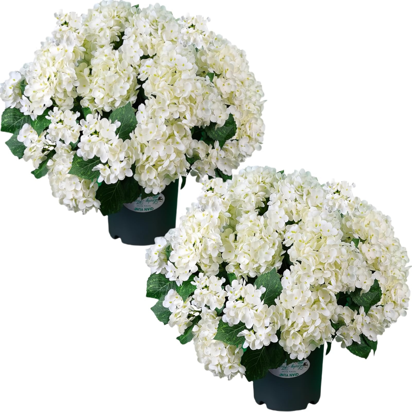 QIANYUN Artificial Topiary for Outdoors -20” Potted Plant Fake Hydrangea Bush-UV Resistant Arti... | Amazon (US)