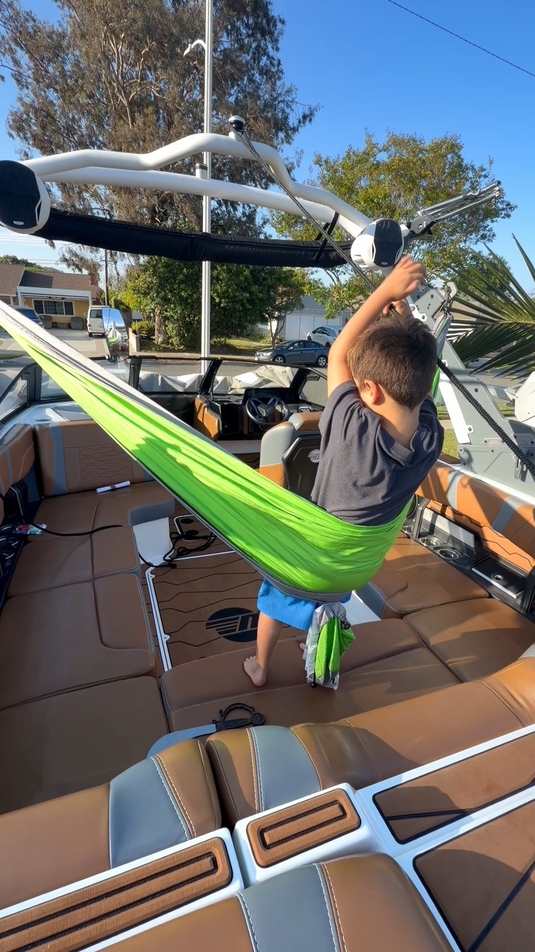 A hammock on a boat is just as good at home as it is on the water

#LTKOver40 #LTKSeasonal #LTKmomlife