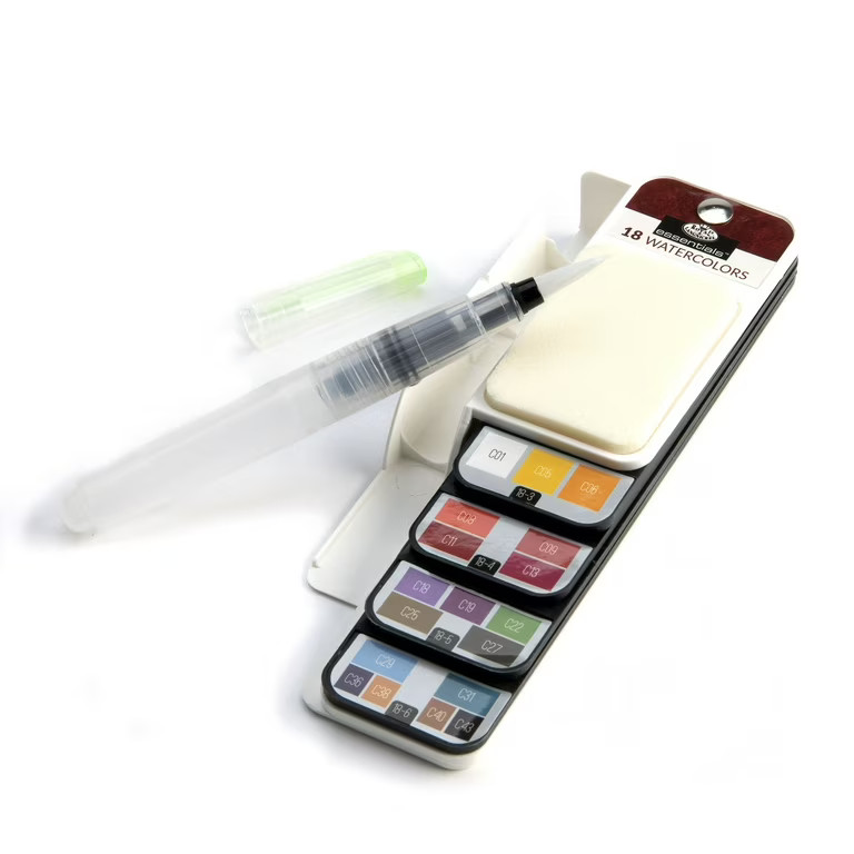 Royal & Langnickel Essentials - 19pc Watercolor Art Set Travel FlipKit with Aqua-Flo Brush | Walmart (US)
