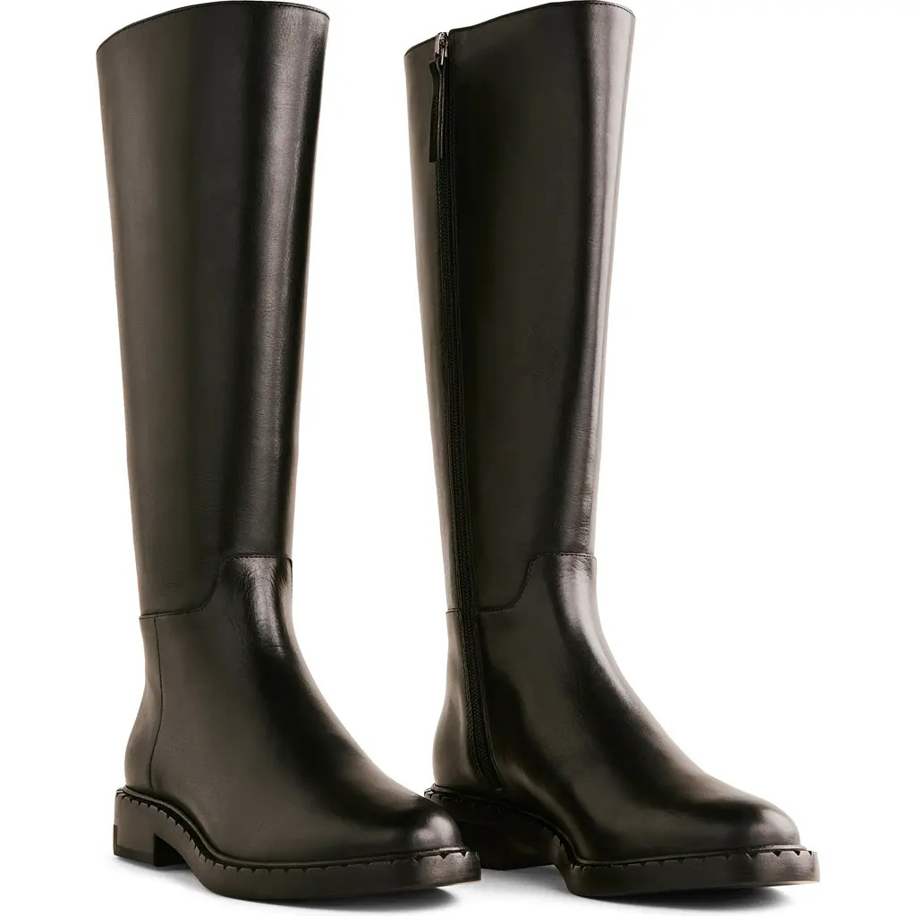 Reformation Nancy Knee High Boot in Black Leather at Nordstrom, Size 9 | Nordstrom
