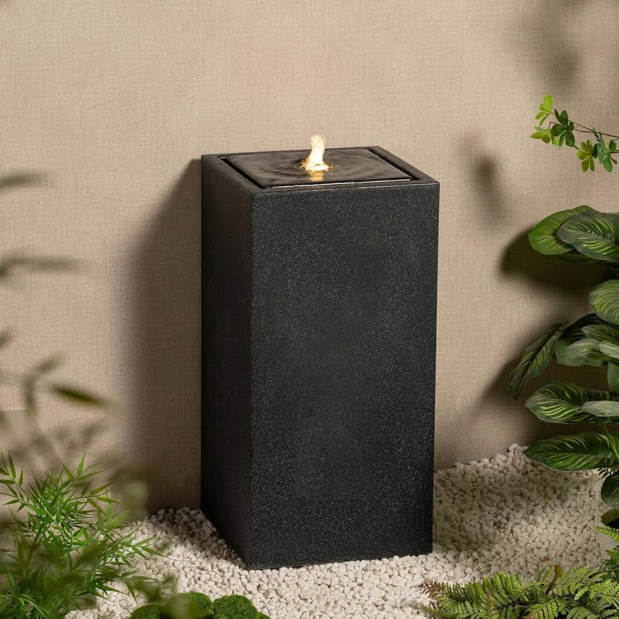 Amazon.com: Puulye 25.98\u201d H Outdoor Water Fountain Made with Eco-Friendly Recyclable Materia... | Amazon (US)