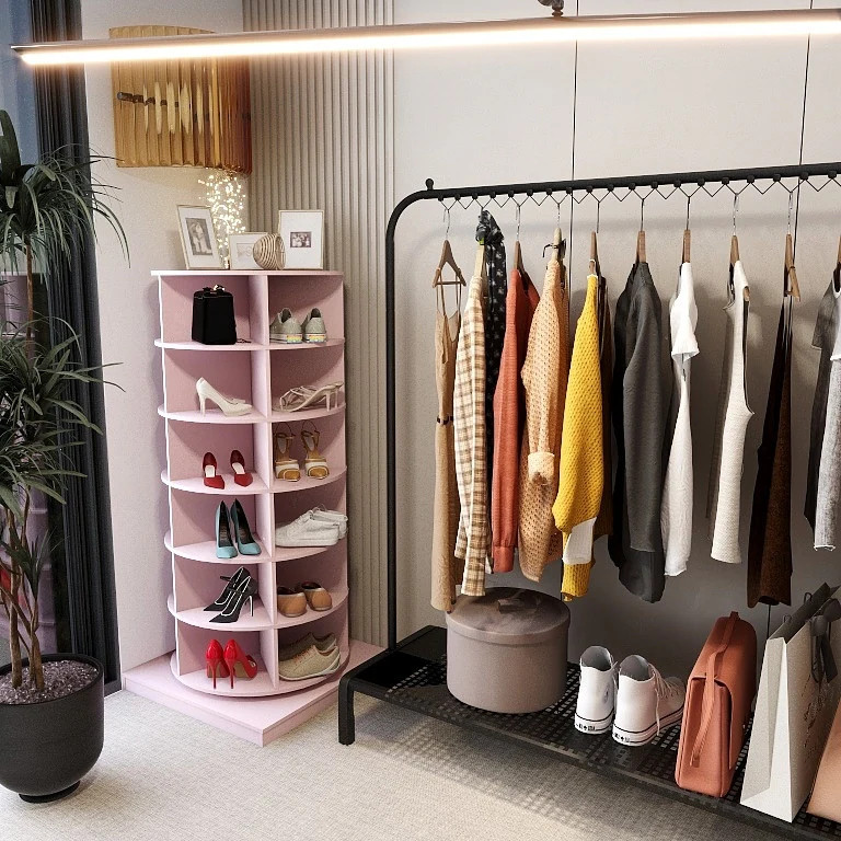 Rotating Shoe Rack Tower, 6-Tier Spinning Shoe Rack, Free Standing 360° Revolving Shoe Organizer Can Hold 24 Pairs of Shoes | Bed Bath & Beyond