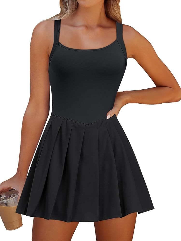 ANRABESS Womens 2024 Tennis Athletic Build in Shorts Pleated Summer Mini Dress Golf Workout Casua... | Amazon (US)