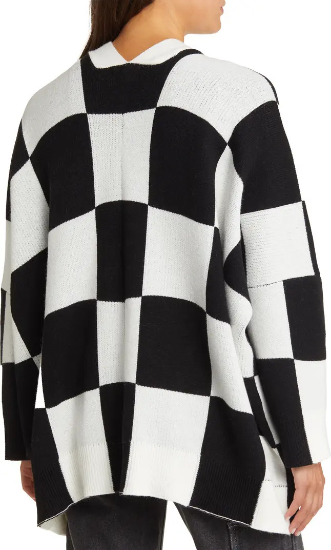 Love You Oversize Checkerboard Cardigan | Nordstrom