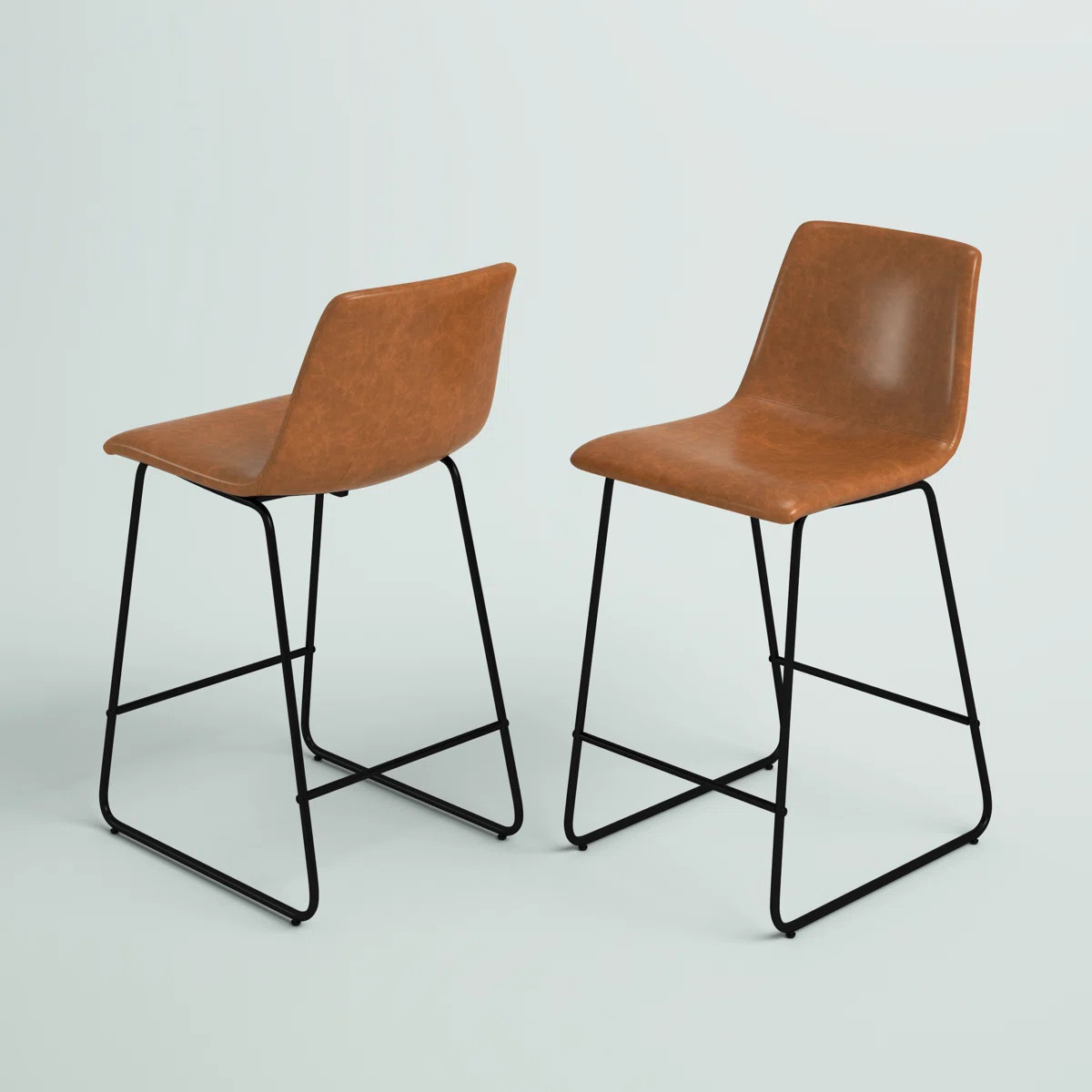 Liekele Upholstered Counter Height Modern Dining Stools (Set of 2) | Wayfair North America