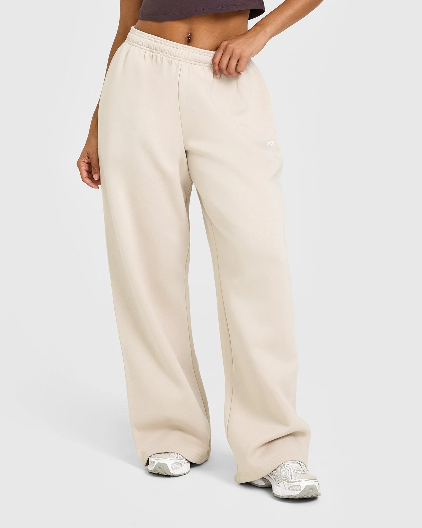 Foundations Oversized Straight Leg Joggers 
 Sand | Oner Active (UK / US)