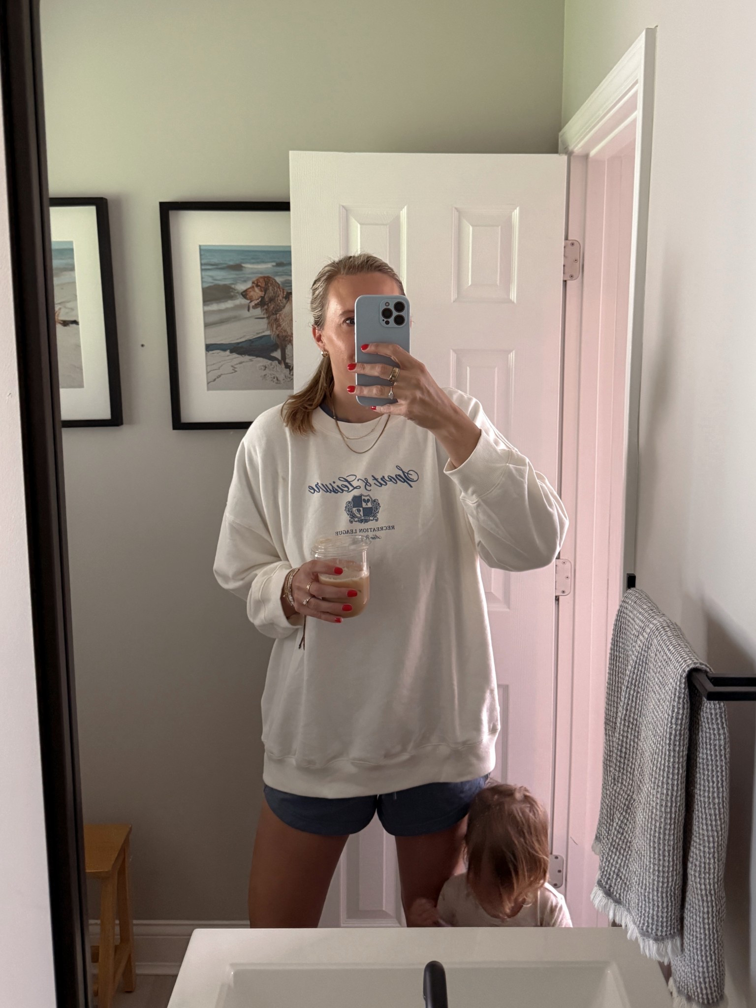 Sweatshirt on sale for $10! Matching set underneath is old lululemon — linked the same tee in a similar color and similar shorts to match.

#LTKActive #LTKSaleAlert #LTKStyleTip
