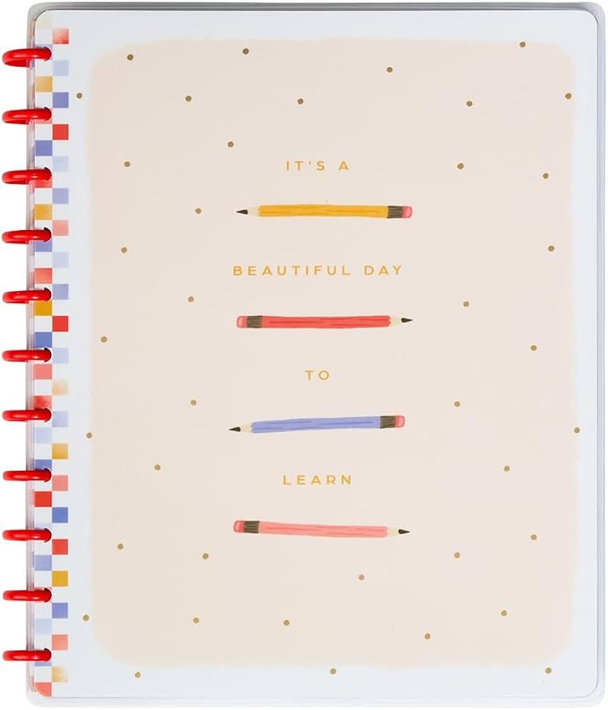 Happy Planner Daily Notebook for Office, School, or Journaling, Disc-Bound Dot-Grid and Dot-Lined... | Amazon (US)