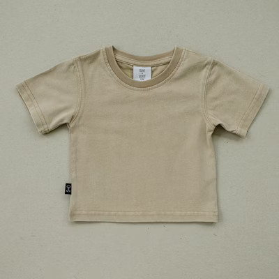 Kids Aspen Ultra Soft Boxy Tee Shirt Brown 18-24M - Olive + Scout | Target