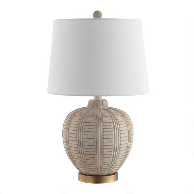 Marrla Cream and Rose Gold Table Lamp | World Market