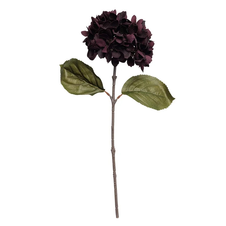 My Texas House Fall Faux Hydrangea Stem, Dark Purple, 20" | Walmart (US)